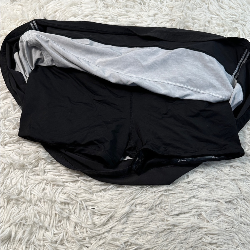 Lululemon Pace Rival Skirt *4-way Stretch Dramatic Static White Black - Picture 2 of 5